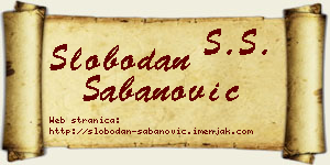 Slobodan Šabanović vizit kartica